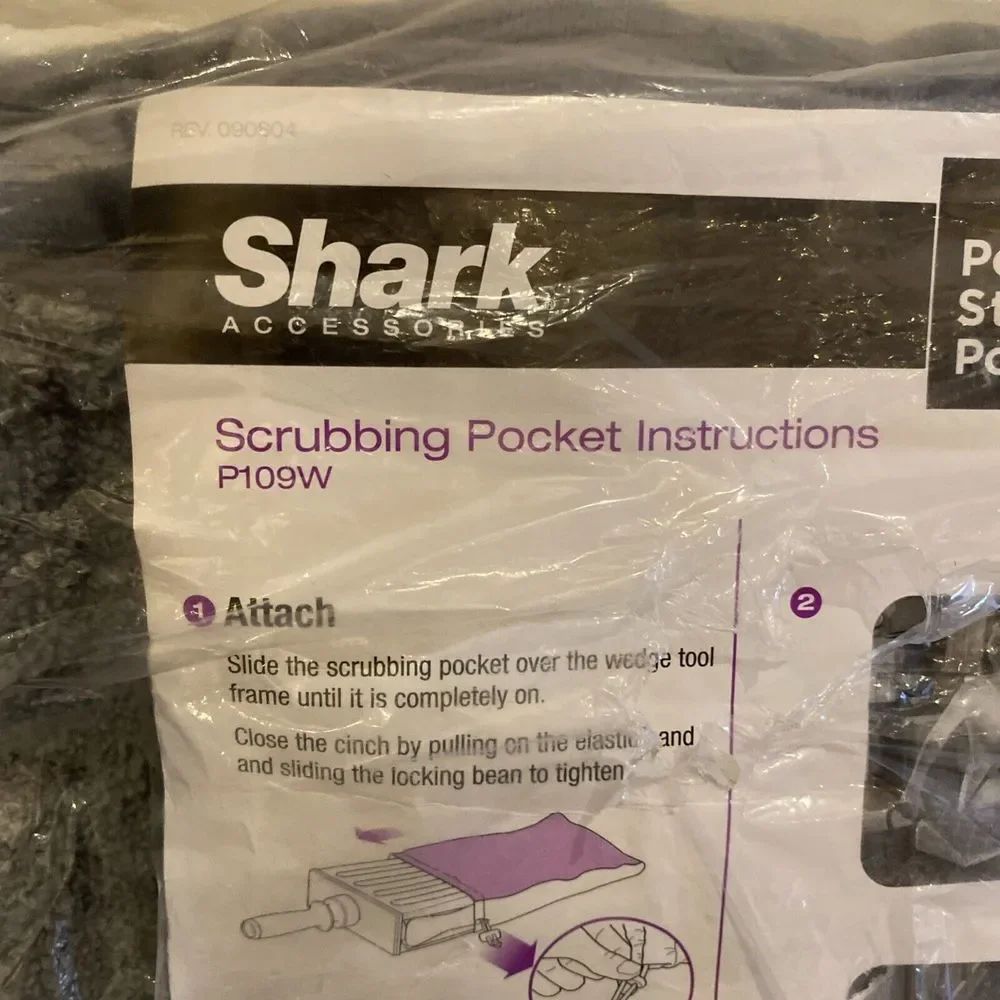 Shark Portable Steam Pockets   NEW Squeegee‎ ( P108W ) AND Scrubbing ( P109W )